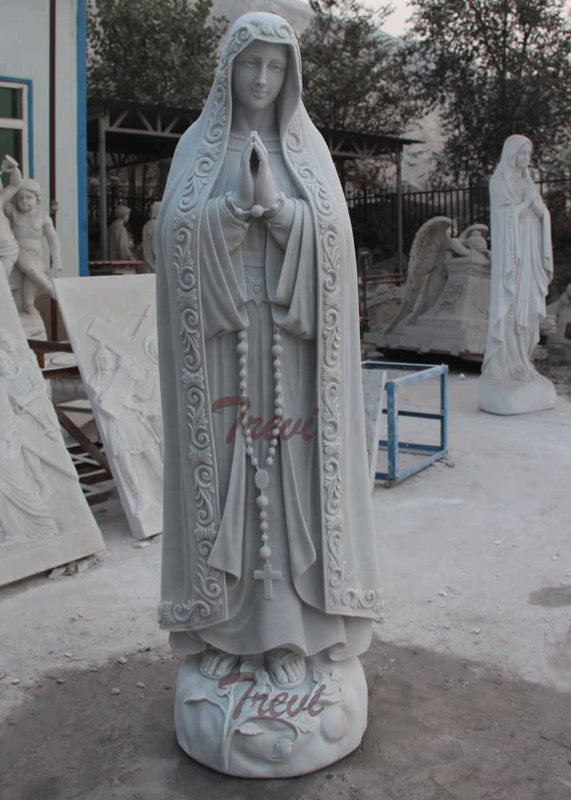 Blessed mother our lady of fatima religious garden marble statues for sale