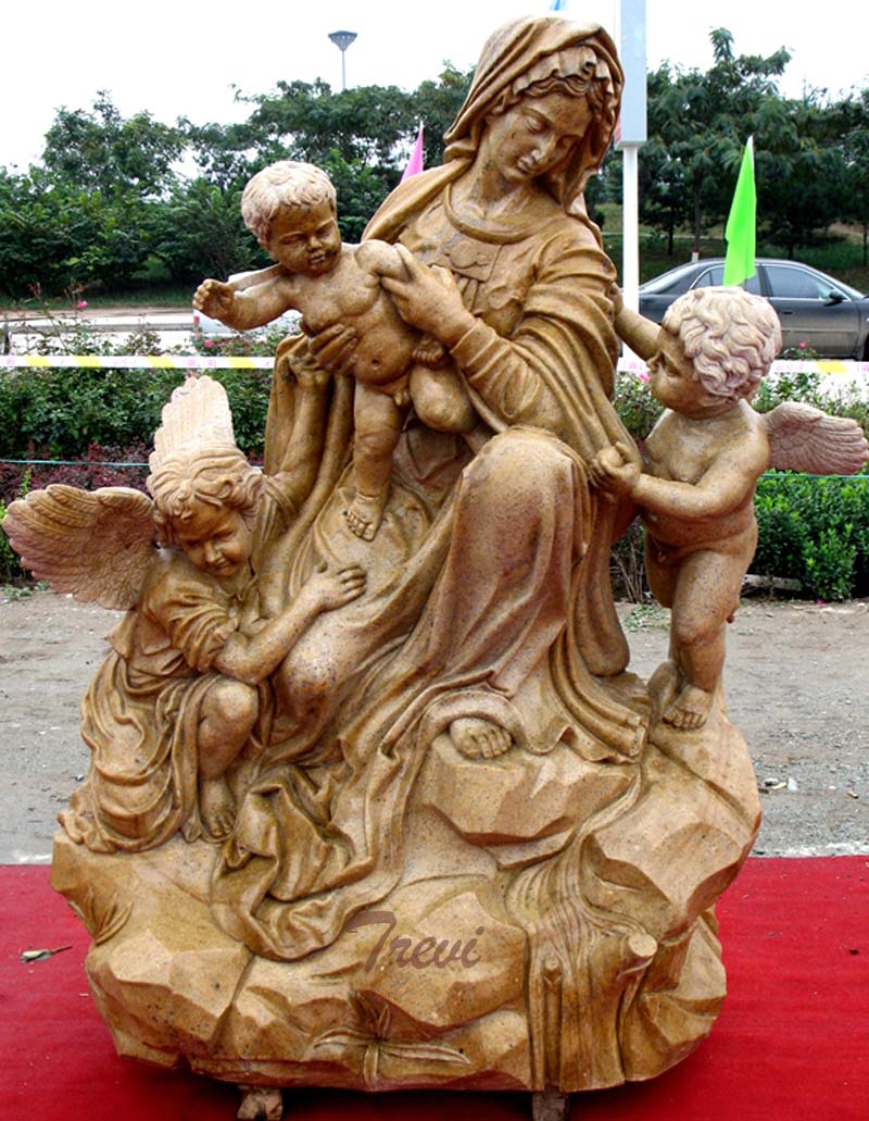Catholic madonna and child angel outdoor garden statues for sale