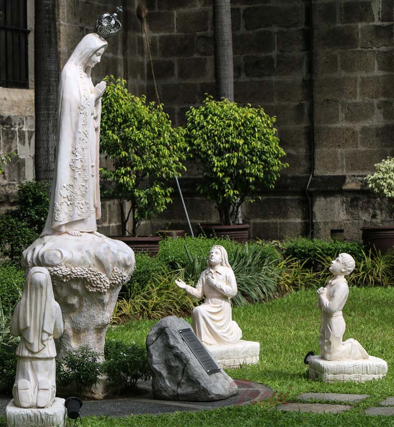 Blessed lady of fatima and three shepherd children outdoor religios garden statues online sale TCH-65