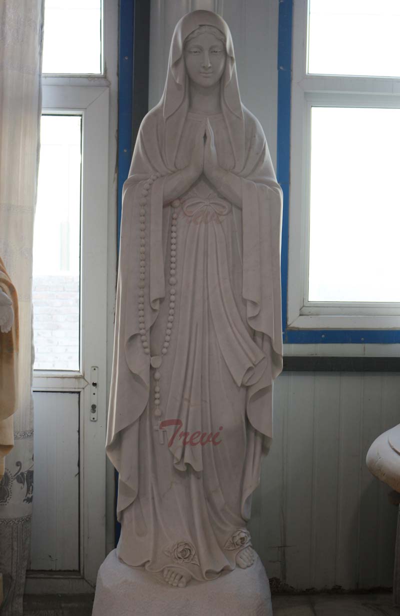 Blessed lourdes mary life size religious garden marble statues for sale