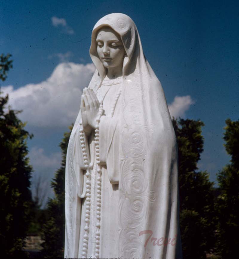 Catholic blessed mother white statue of lady fatima pilgrim for sale TCH-66