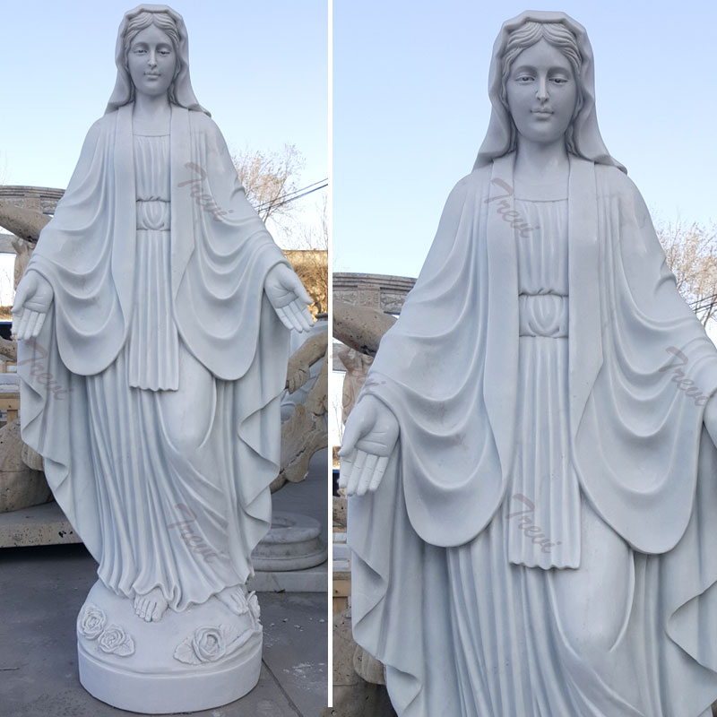 Catholic statue our lady of grace religious garden marble sculpture for sale