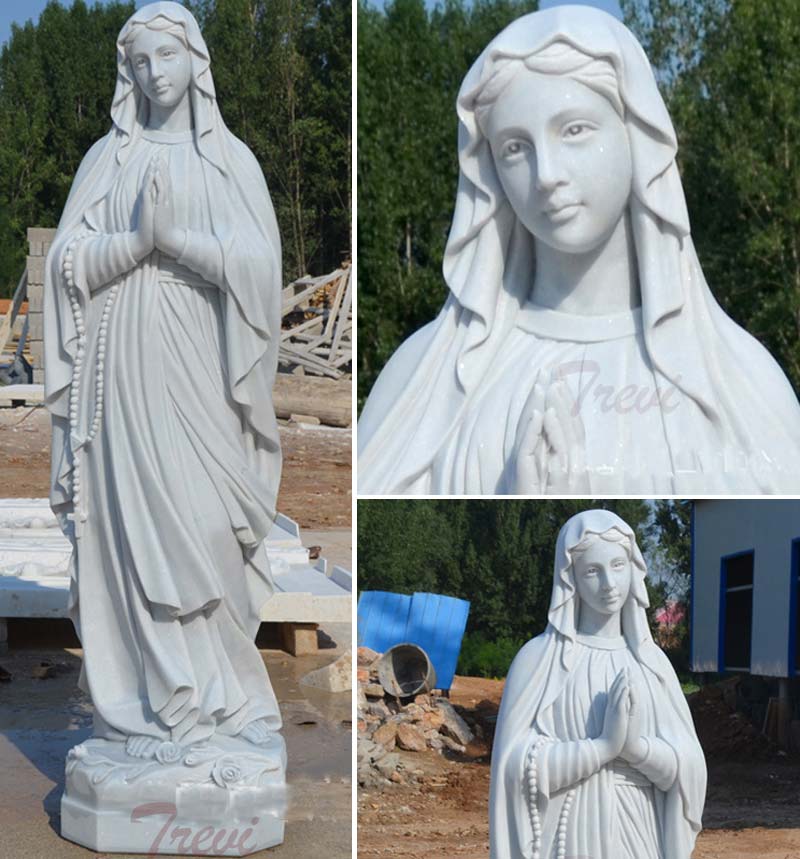 Outdoor mary our lady of lourdes prayer statues for catholic church interior decor