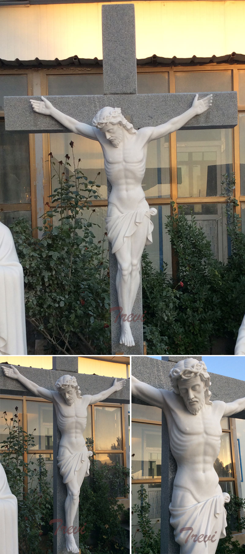 Famous religious crucifixion of Jesus marble sculpture (1)