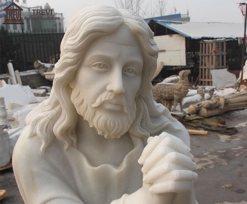 High-quality Kneeling Guardian Jesus Marble Statue for Sale CHS-295