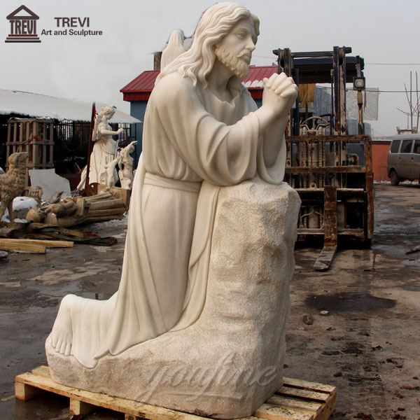 High-quality Kneeling Guardian Jesus Marble Statue for Sale CHS-295