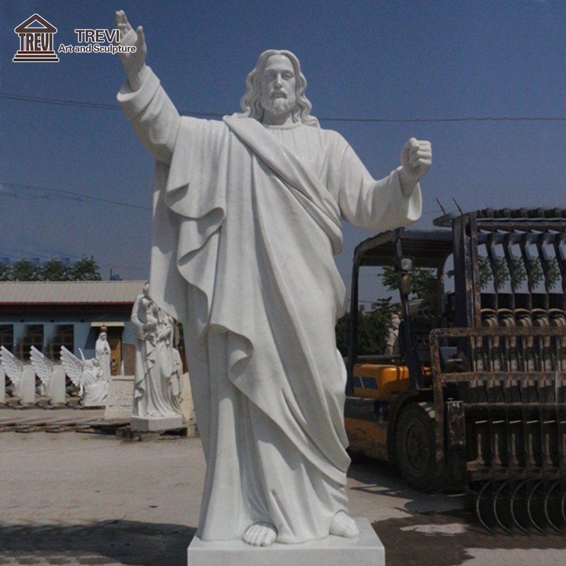 Customized Outdoor White Marble Jesus Sculpture for Sale CHS-608