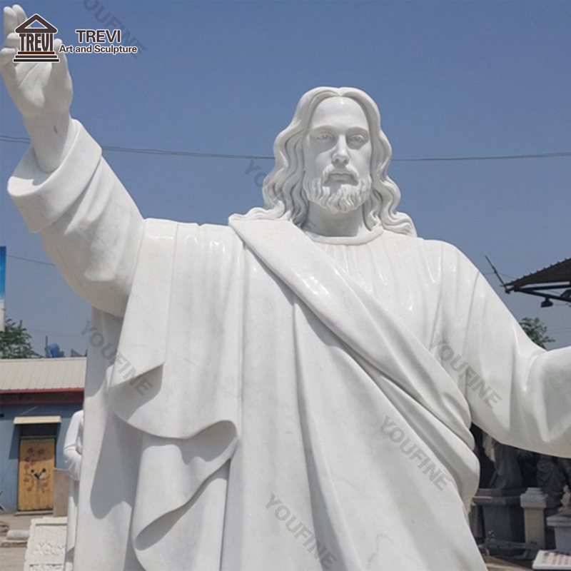 Customized Outdoor White Marble Jesus Sculpture for Sale CHS-608