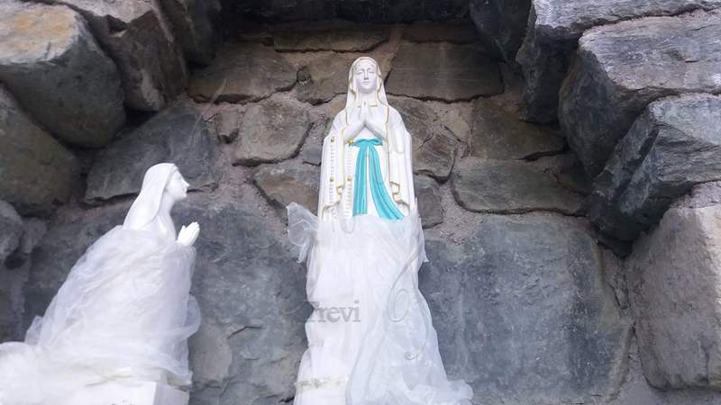 Hand-Carved Marble Our Lady of Fatima Statue