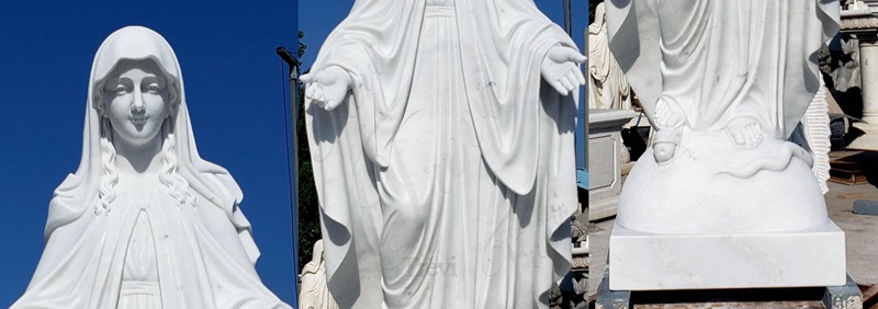 Virgin Mary marble statue
