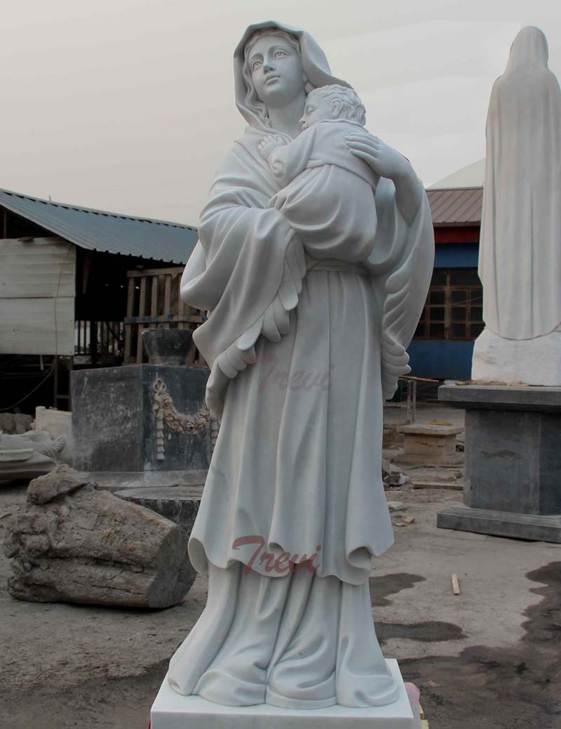 Statue of the virgin mary our lady of guadalupe rosary stone garden statues for outside