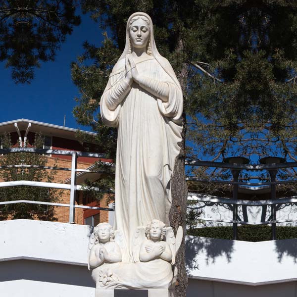 Religious garden statues our lady of guadalupe virgin mary grotto indoors