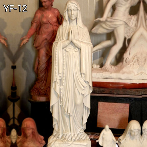 Our Lady Of The Lourdes Life Size Cement Garden Statue