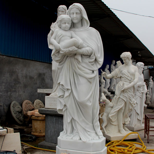 Marble art madonna and christ statue maria statue catholic Shop
