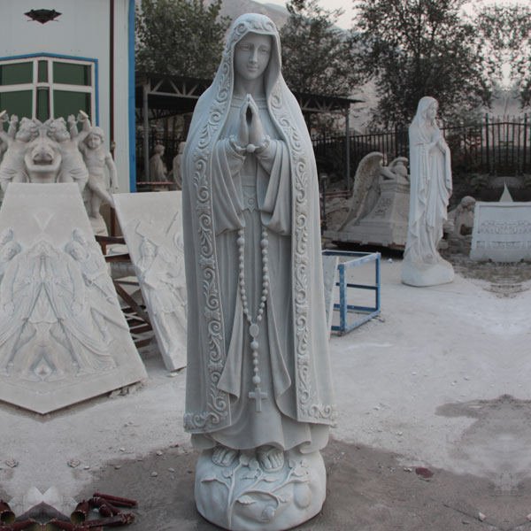 Marble art bavarian madonna sculpture marian statues for catholic church