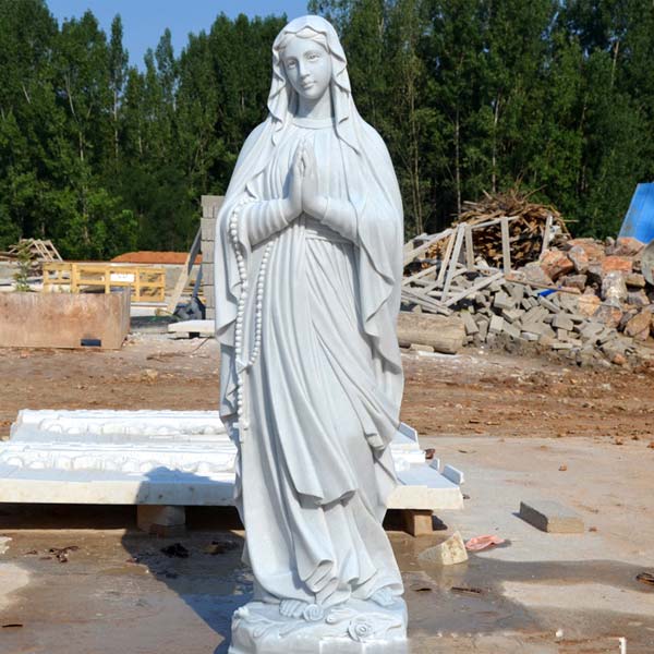 our lady lourdes madonna white virgin mary statue worth?