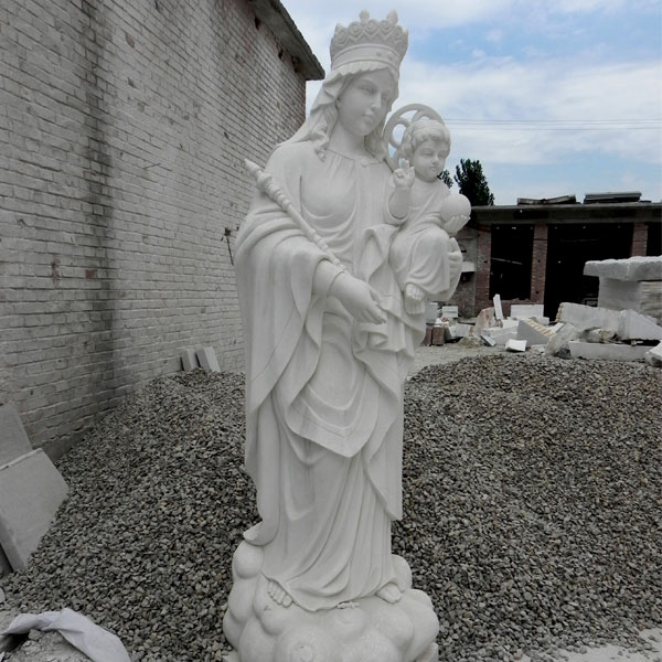 Marble art madonna and child garden virgin mary yard statue price