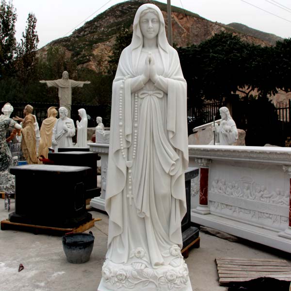 China marble praying madonna sculpture catholic statues of mary for indoors