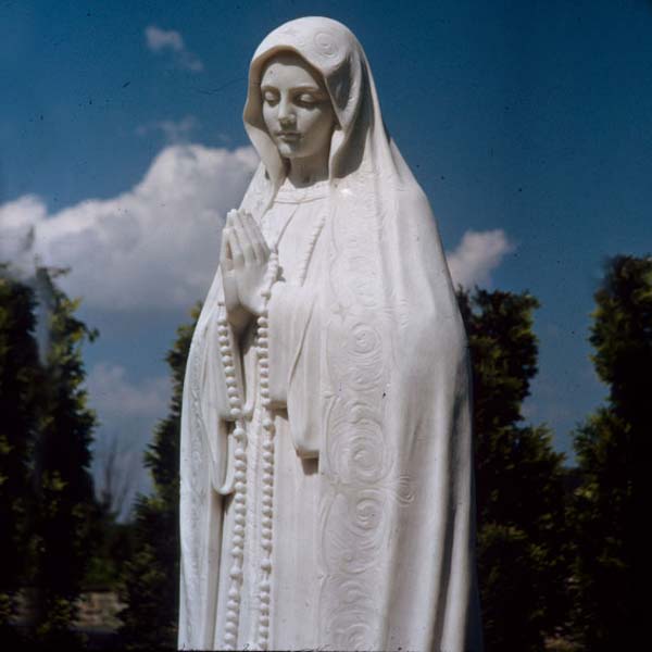 Hand carved madonna of the trail virgin mary & madonna garden Statuary for church decoration