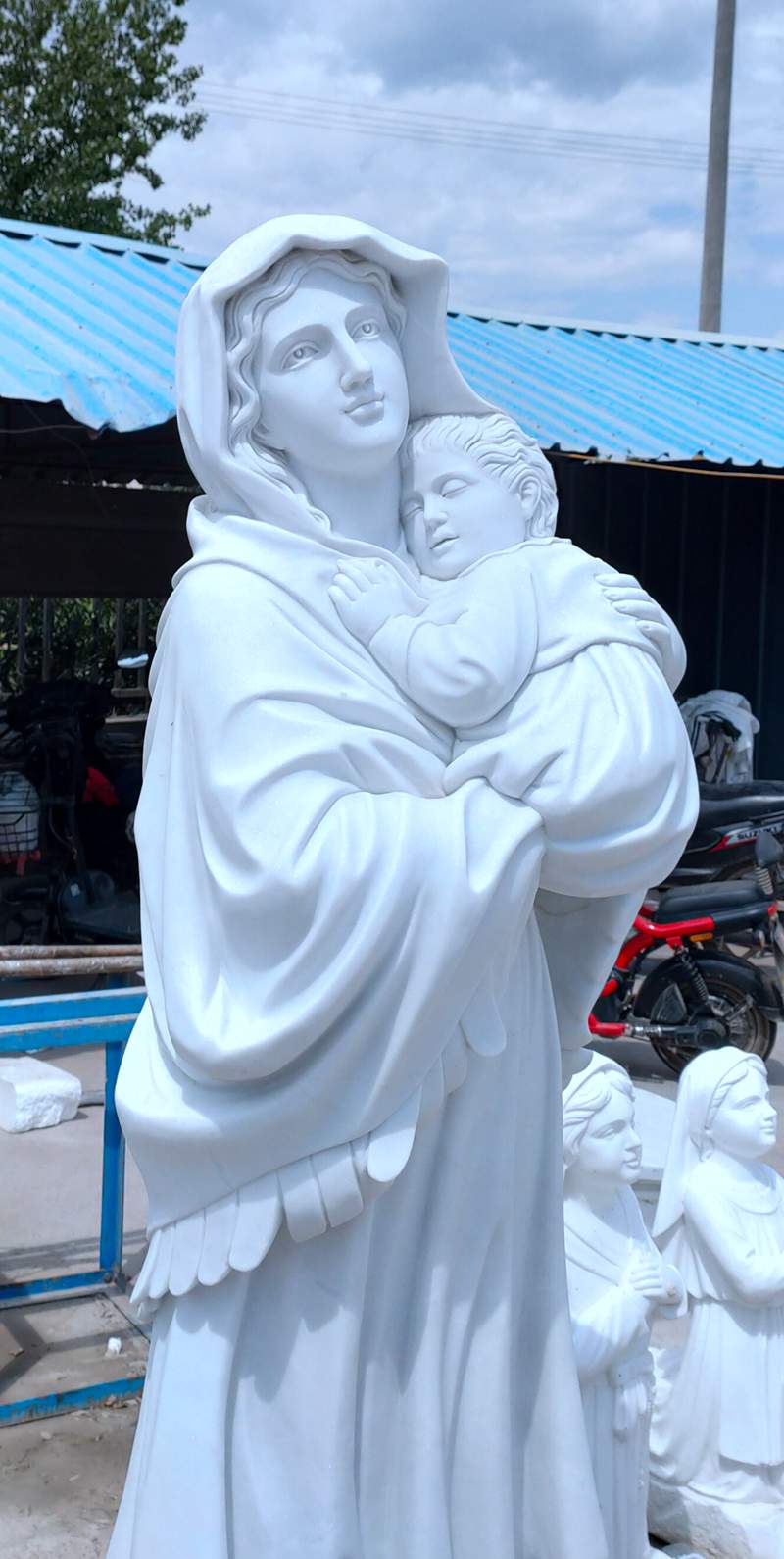 Marble catholic statue-Trevi Sculpture-02