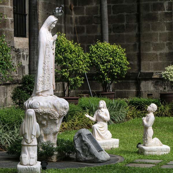 Blessed lady of fatima and three shepherd children outdoor garden statues online sale TCH-65