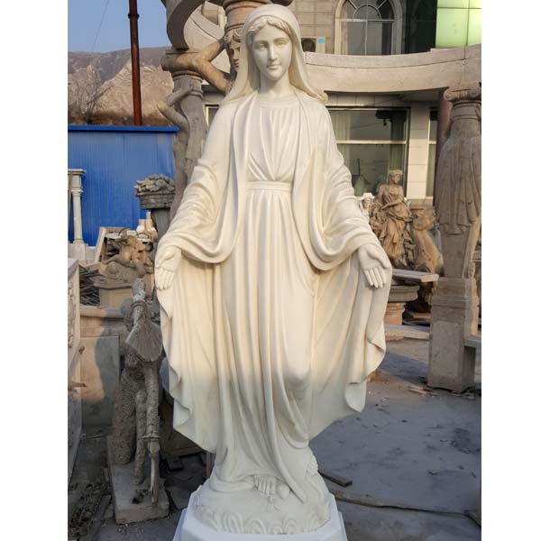 White marble our lady of grace mother mary catholic garden statue to buy TCH-103