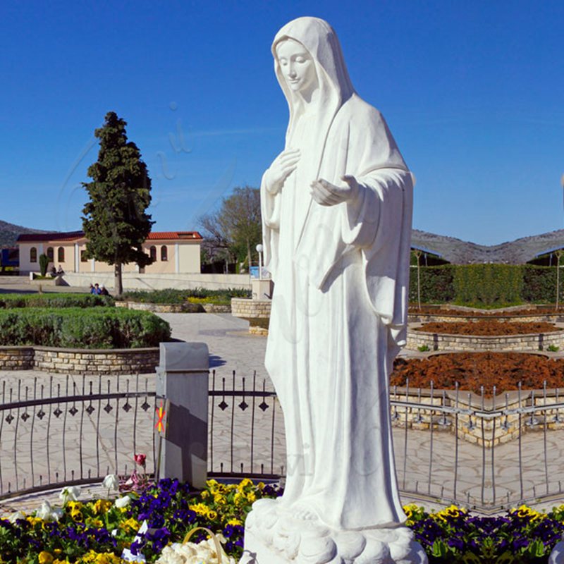 marble medjugorje mary statue