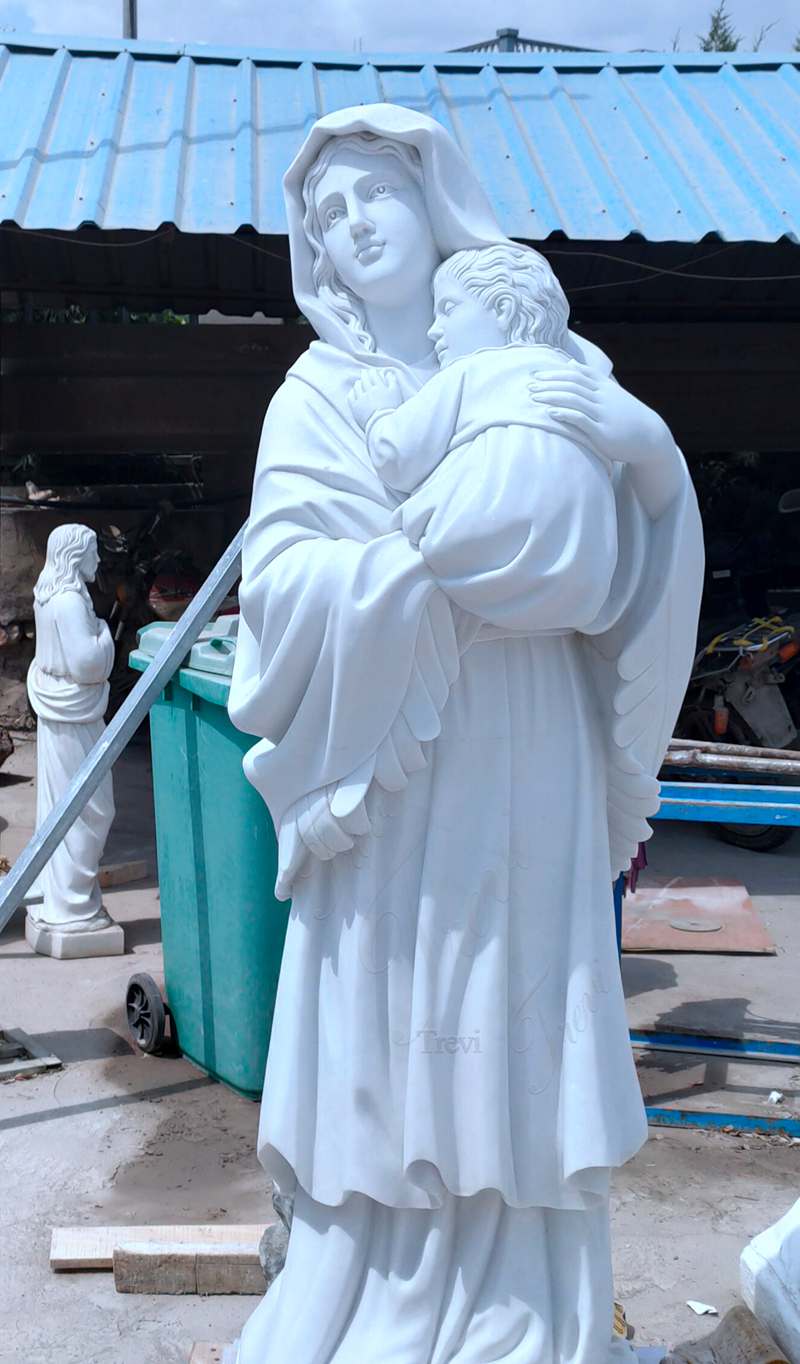 virgin mary and child statue-Trevi Sculpture-01