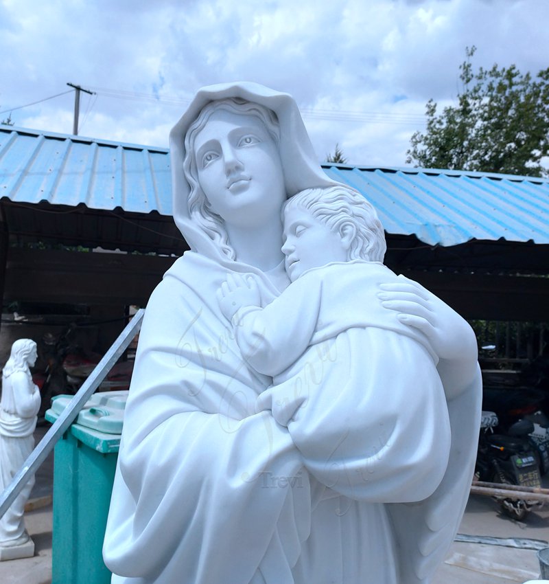 virgin mary and child statue-Trevi Sculpture-02