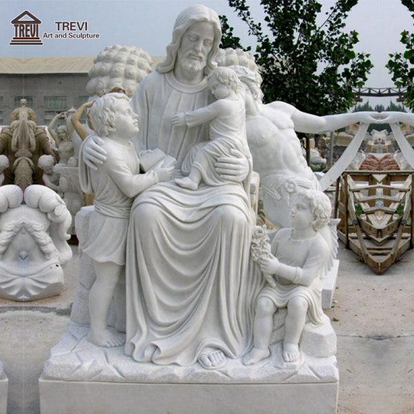 High Quality Marble Jesus and Kids Sculpture for Sale CHS-704