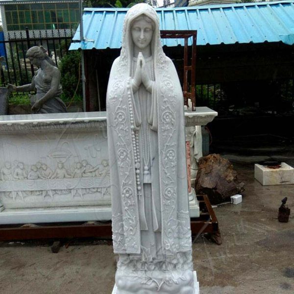 Hand-Carved Marble Our Lady of Fatima Statue Garden Decor for Sale CHS-271