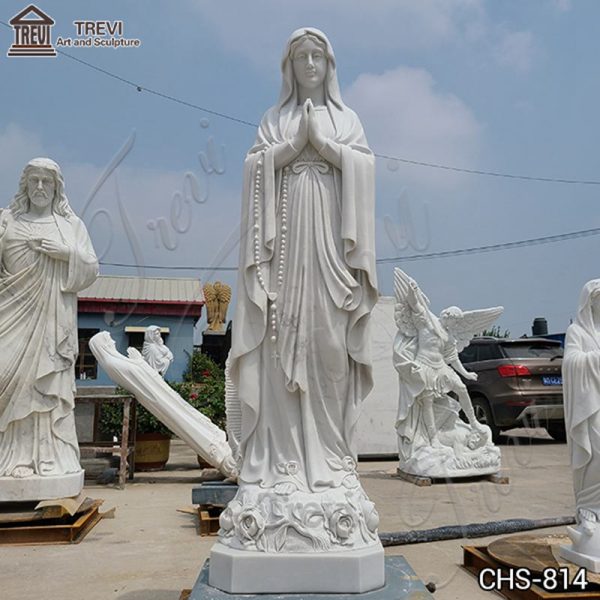 Life-Size Marble Our Lady of Lourdes Statue Church Decoration for Sale CHS-814