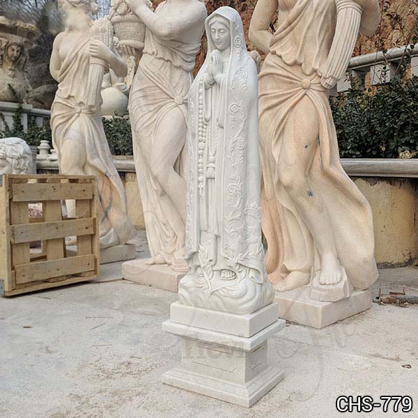 Holy Blessed Marble Our Lady of Fatima Statue Garden Decor for Sale CHS-779