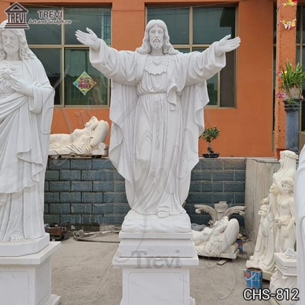 Natural Marble Jesus Statue Stretched Out Hands Factory Supply CHS-812