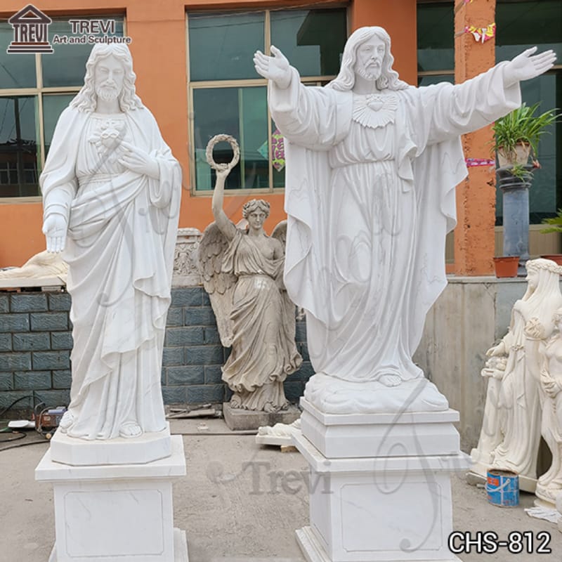 Natural Marble Jesus Statue Stretched Out Hands Factory Supply CHS-812 (3)