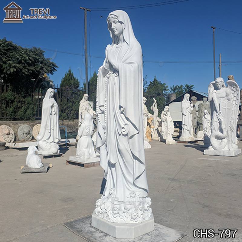 Natural Marble Our Lady of Lourdes Statue Outdoor Manufacturer CHS-797 (3)