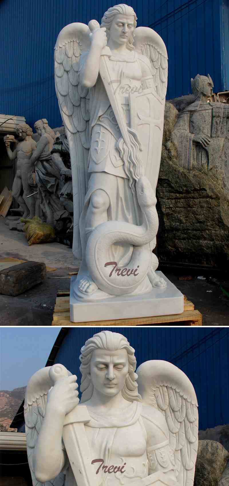 Saint Michael statue for garden