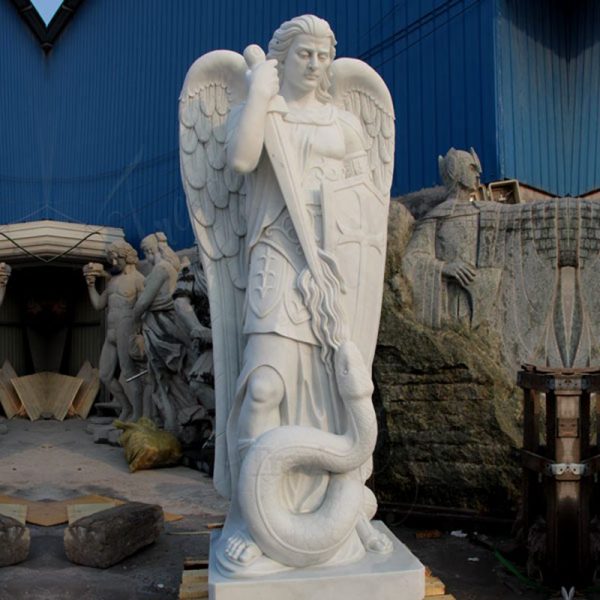 Life-Size Saint Michael Outdoor Marble Statues for Sales CHS-362