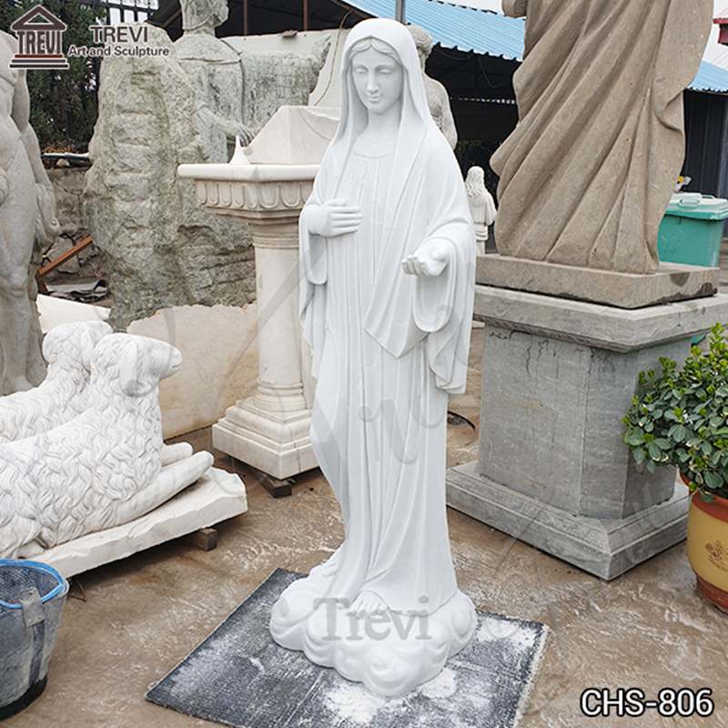 Virgin Mary statue garden