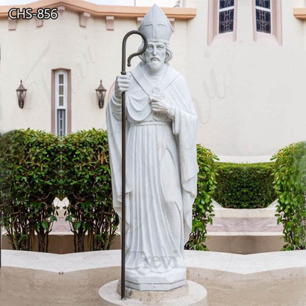 Garden Marble St.Patrick Statue Catholic Church Decor for Sale CHS-856
