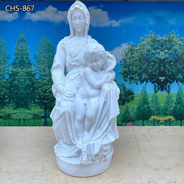 Marble Michelangelo Mary and Jesus Sculpture for Sale  CHS-867
