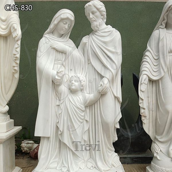 Large Catholic Marble Holy Family White Statue for Sale CHS-830