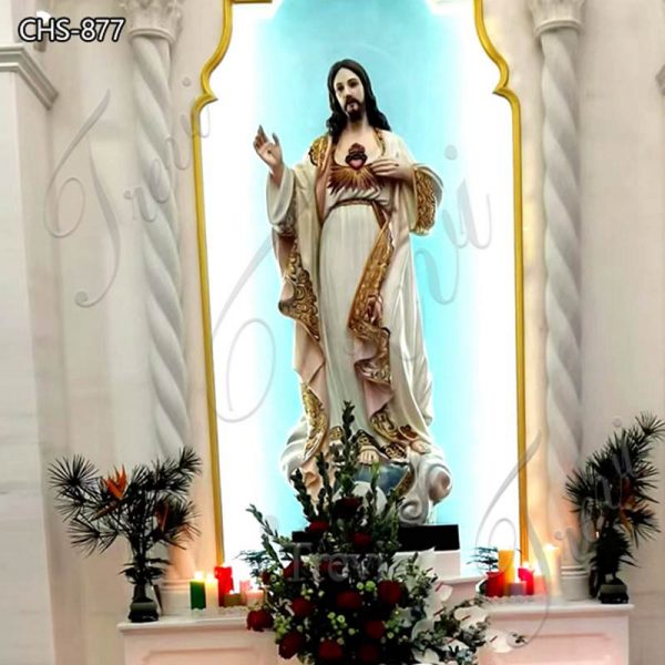 Marble Life-size Sacred Heart of Jesus Garden Statue for Sale CHS-877