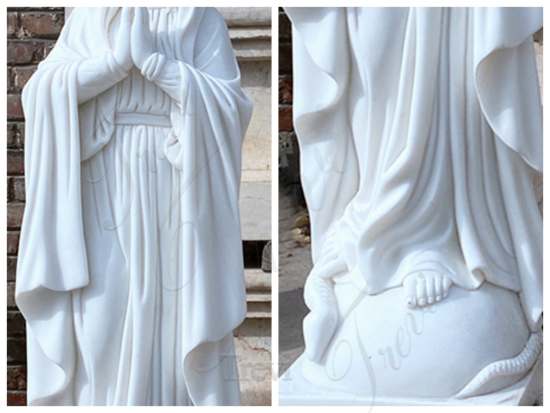 Hand Carved Life-Size Blessed Virgin Mary Statue for Sale CHS-897