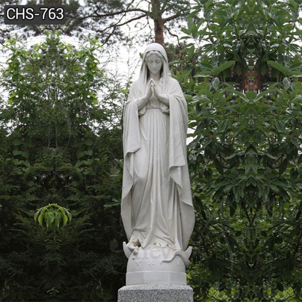 Marble White Virgin Mary Statue Outdoor Decor CHS-763