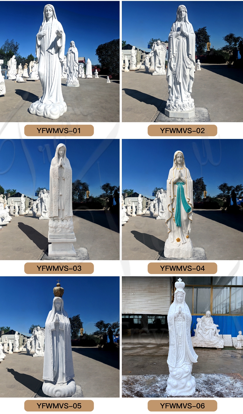 Beautiful Painted Our Lady of Lourdes Garden Statue Outdoor Decor CHS-780