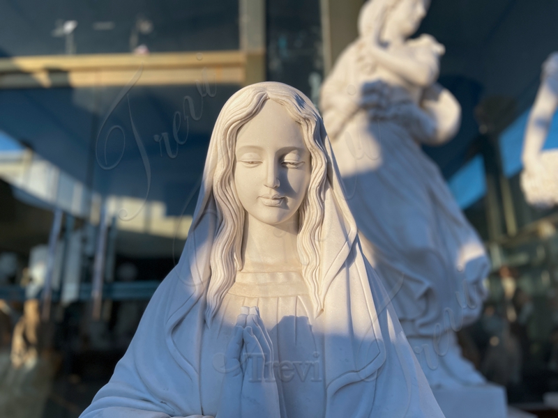 Hand Carved Blessed Virgin Mary Garden Statue Factory Supplier CHS-835