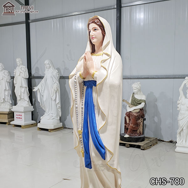 Beautiful Painted Our Lady of Lourdes Garden Statue Outdoor Decor CHS-780