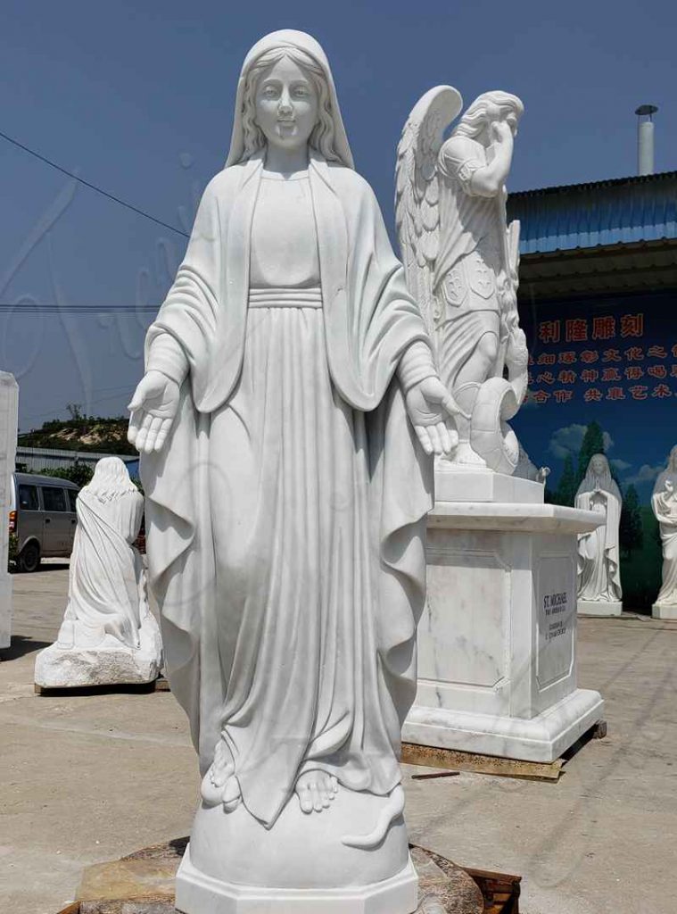 Natural Marble Life Size Catholic Statues Our Lady of Grace Trevi