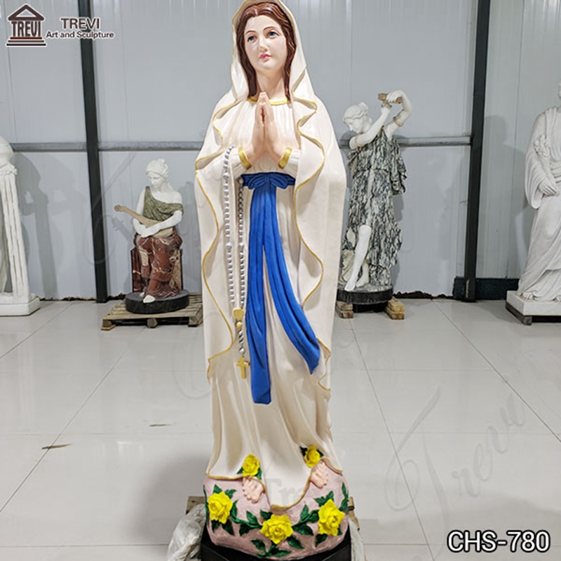 Beautiful Painted Our Lady of Lourdes Garden Statue Outdoor Decor CHS-780